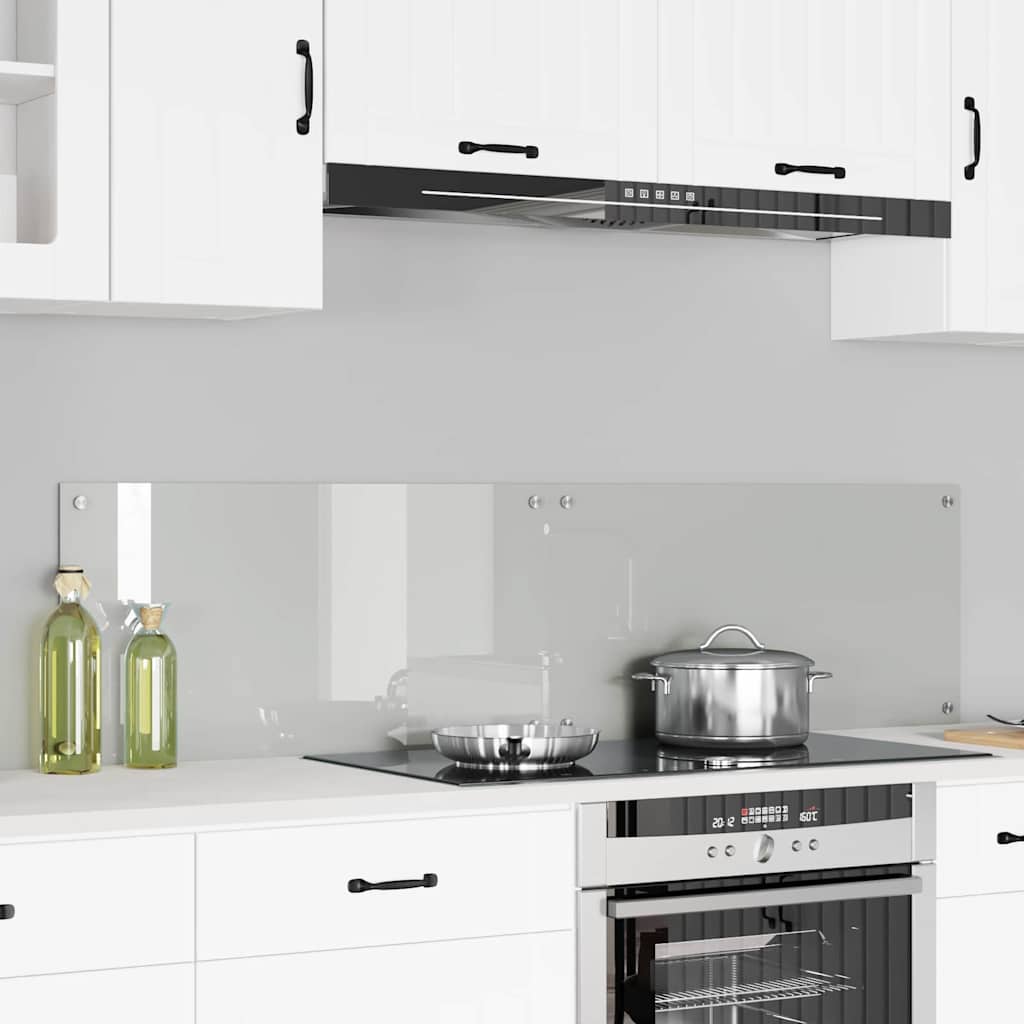 Køkkenbacksplash 2 stk. Transparent 80 x 40 cm hærdet glas