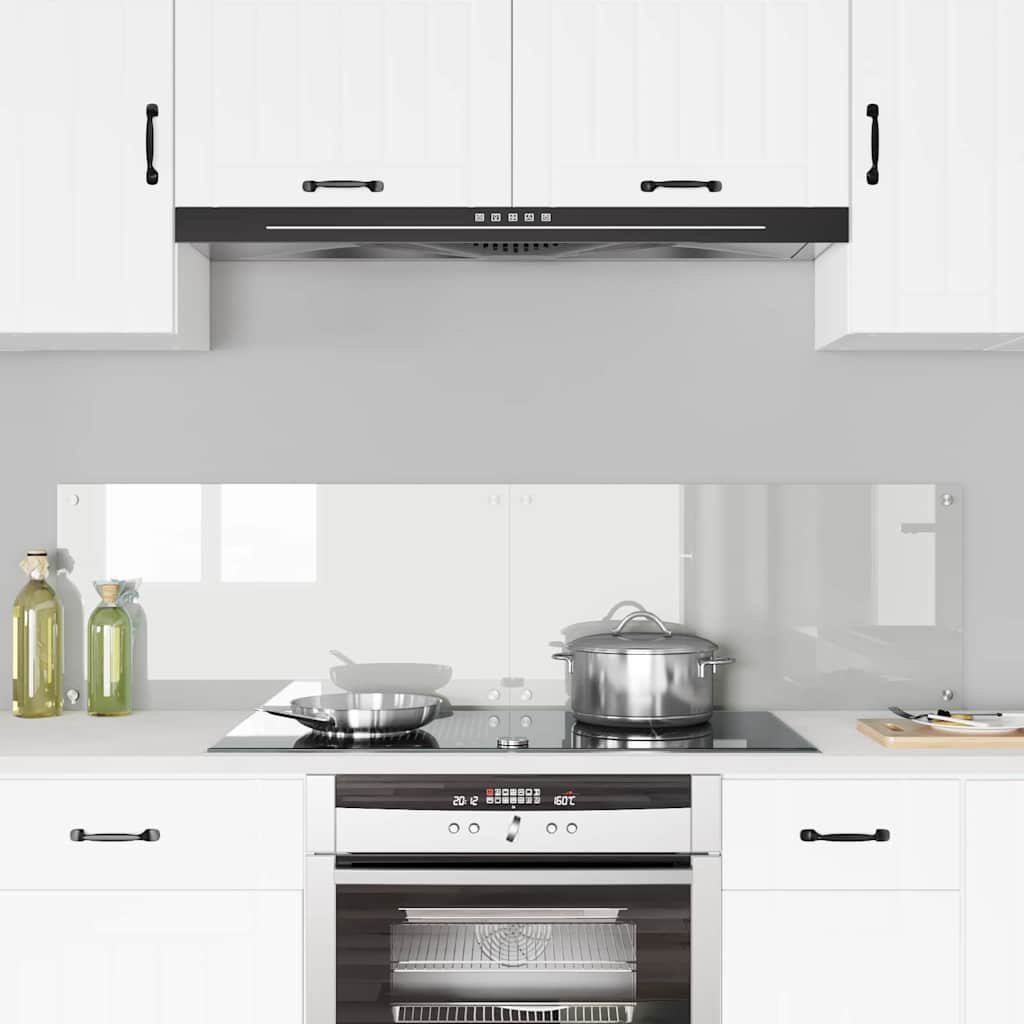 Køkkenbacksplash 2 stk. Transparent 80 x 40 cm hærdet glas