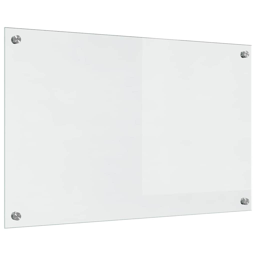 Køkkenbacksplash 2 stk. Transparent 80 x 50 cm hærdet glas