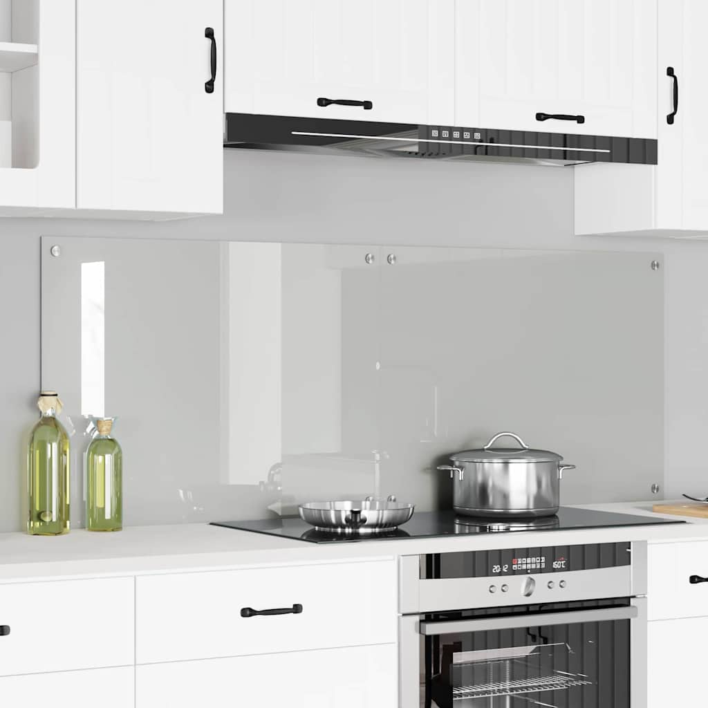 Køkkenbacksplash 2 stk. Transparent 80 x 60 cm hærdet glas