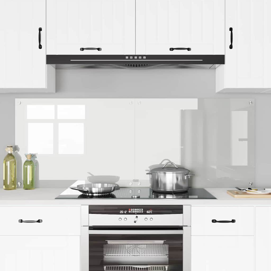 Køkkenbacksplash 2 stk. Transparent 80 x 60 cm hærdet glas