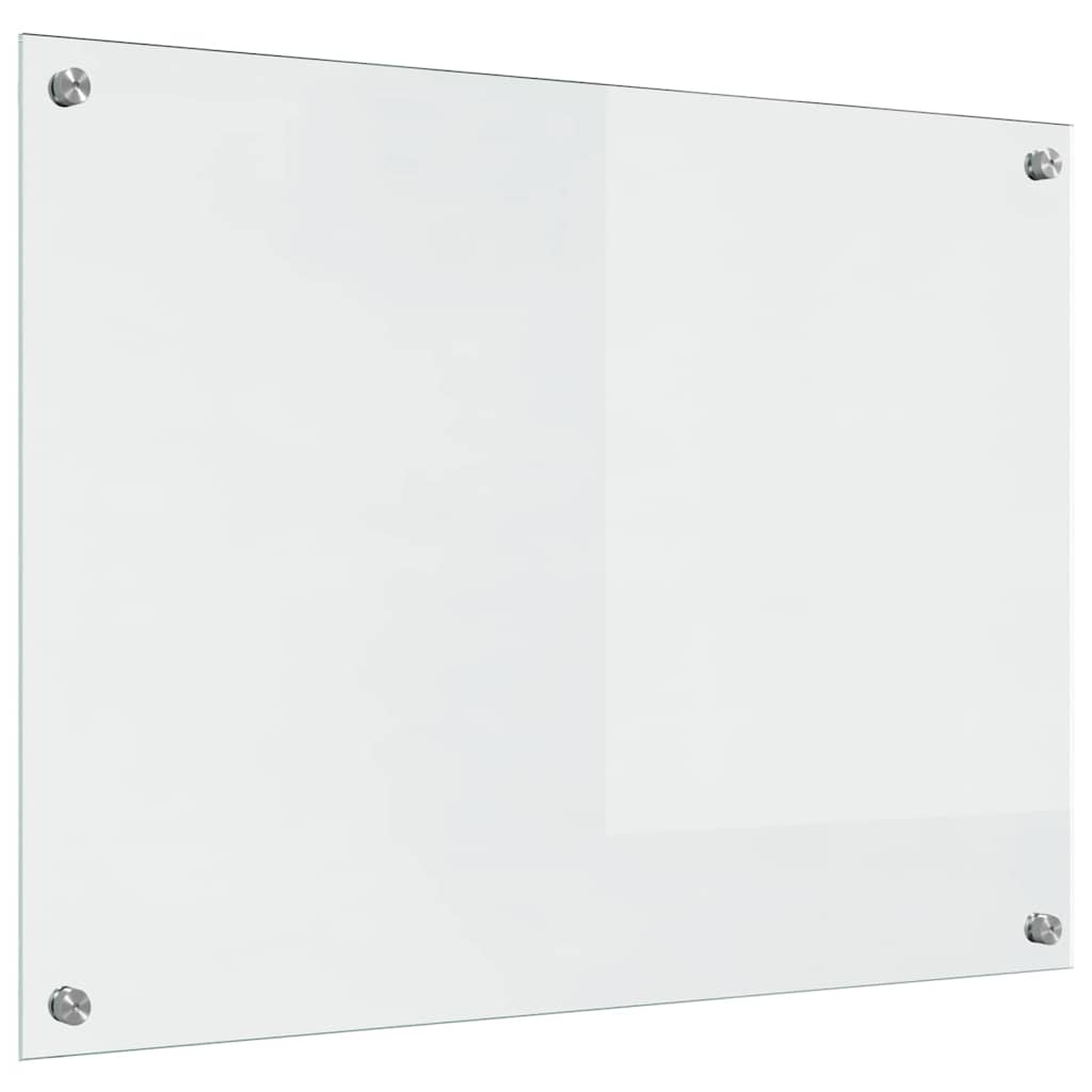 Køkkenbacksplash 2 stk. Transparent 80 x 60 cm hærdet glas