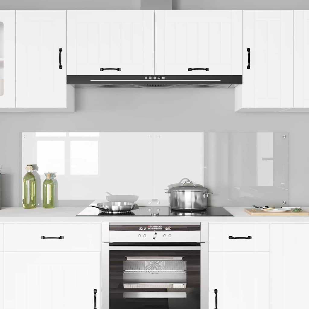 Køkkenbacksplash 2 stk. Transparent 90 x 50 cm hærdet glas