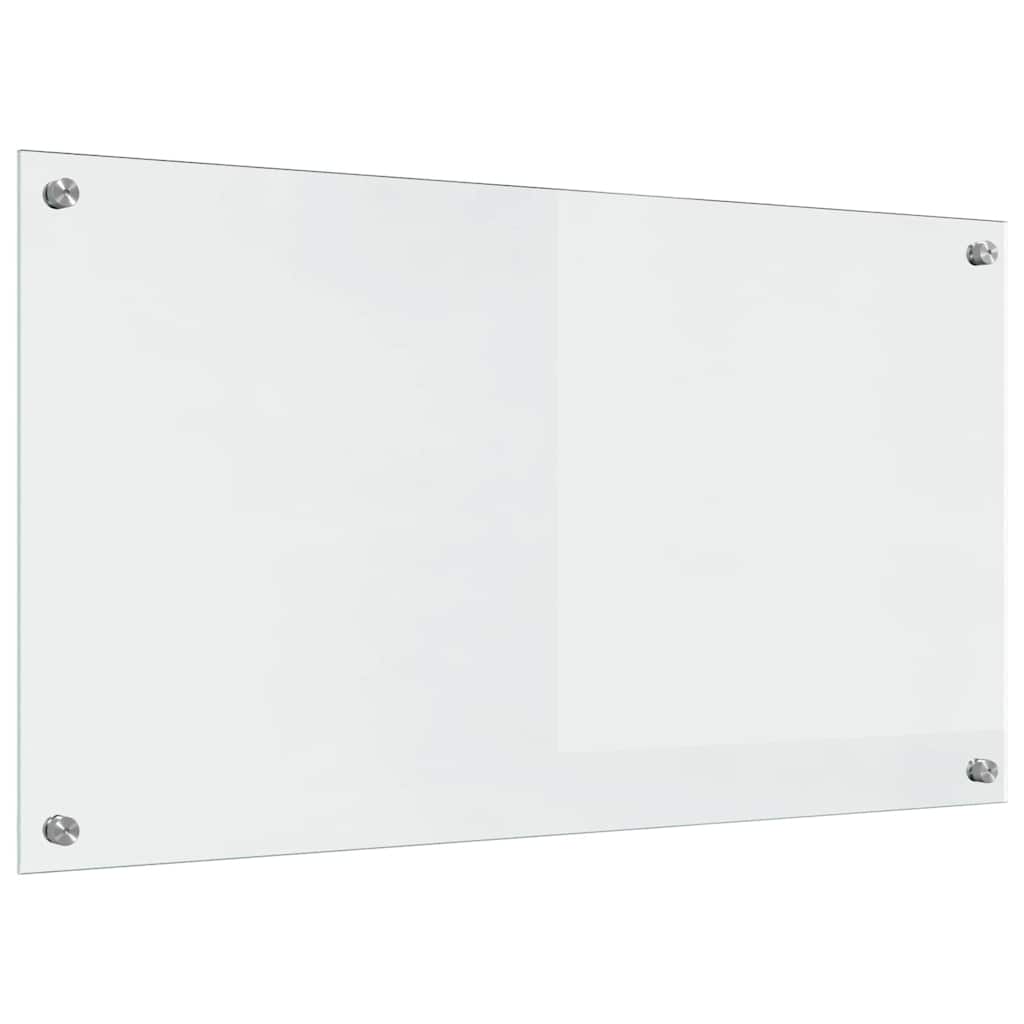 Køkkenbacksplash 2 stk. Transparent 90 x 50 cm hærdet glas