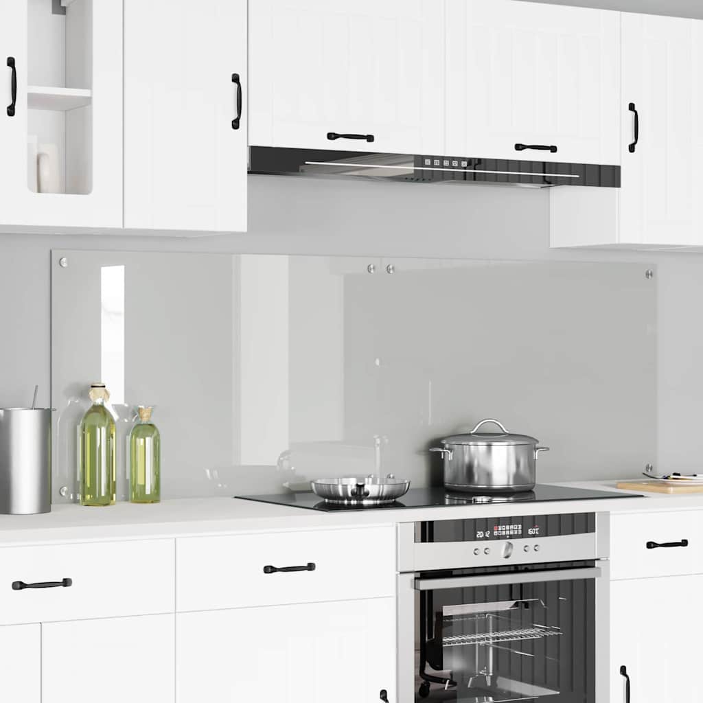 Køkkenbacksplash 2 stk. Transparent 90 x 60 cm hærdet glas