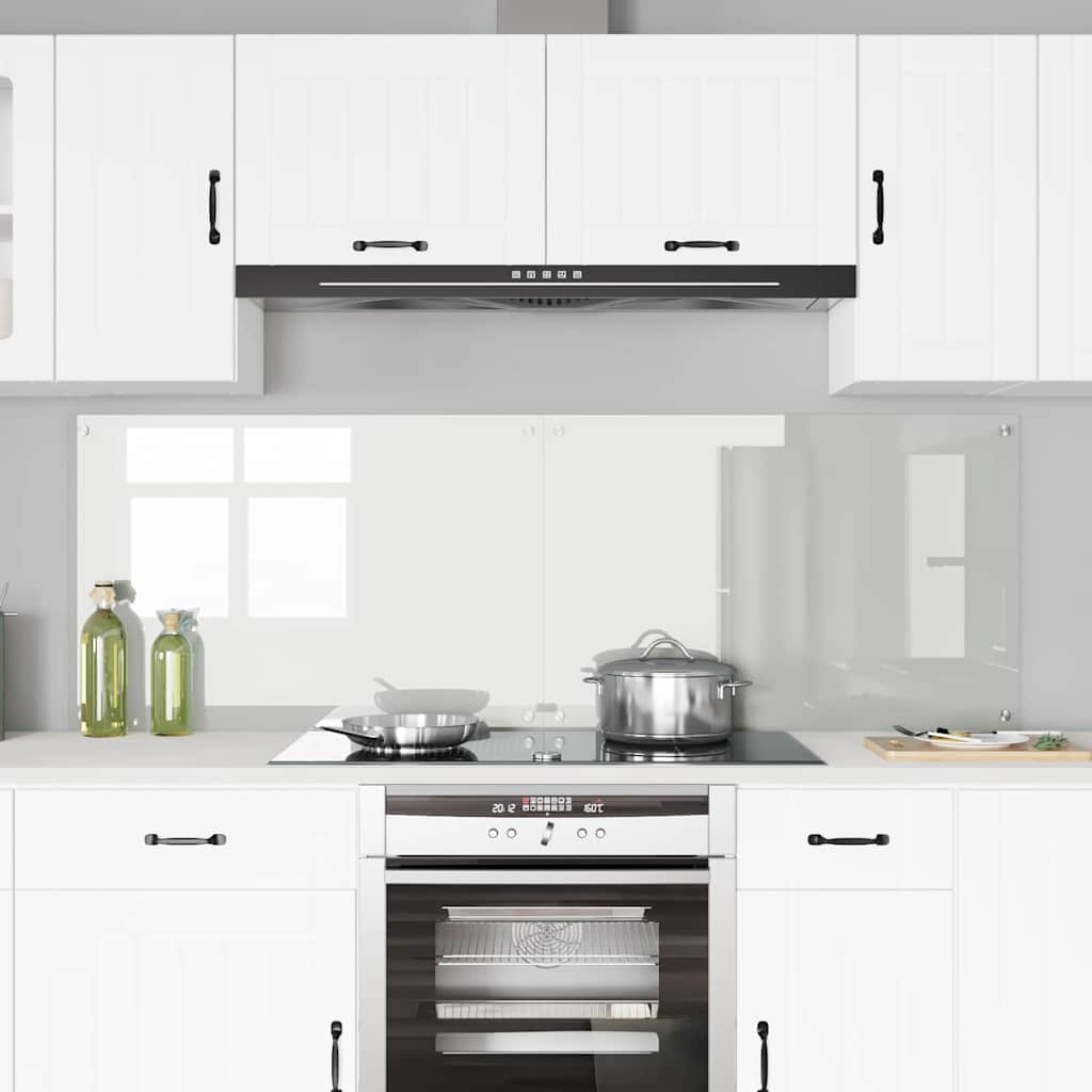 Køkkenbacksplash 2 stk. Transparent 90 x 60 cm hærdet glas