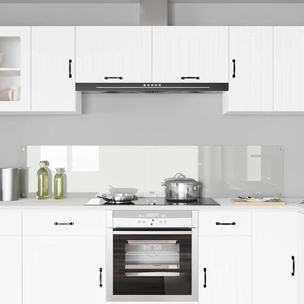 Køkkenbacksplash 2 stk. Transparent 100 x 40 cm hærdet glas