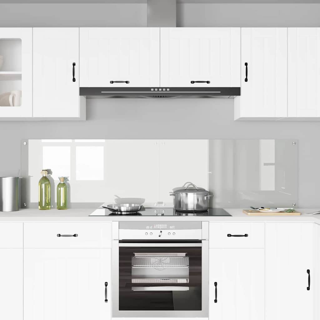 Køkkenbacksplash 2 stk. Transparent 100 x 50 cm hærdet glas