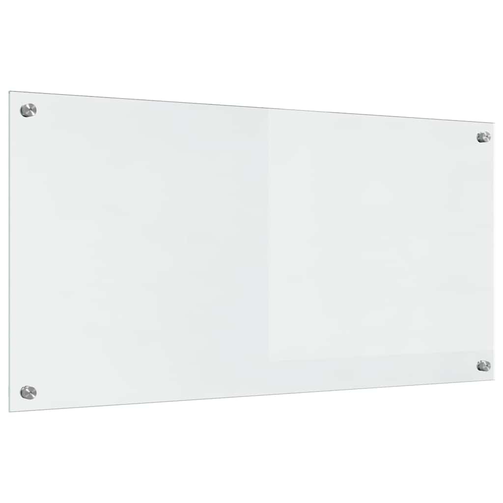 Køkkenbacksplash 2 stk. Transparent 100 x 50 cm hærdet glas