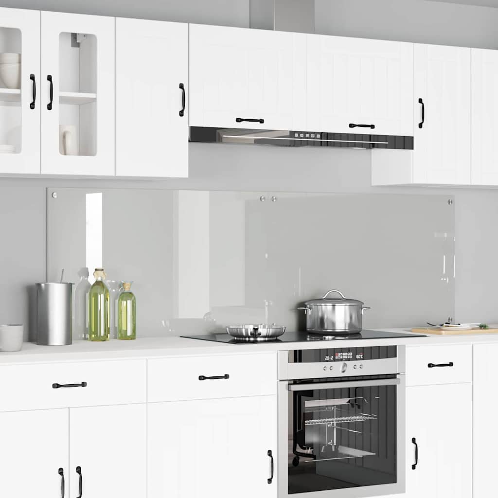 Køkkenbacksplash 2 stk. Transparent 100 x 60 cm hærdet glas