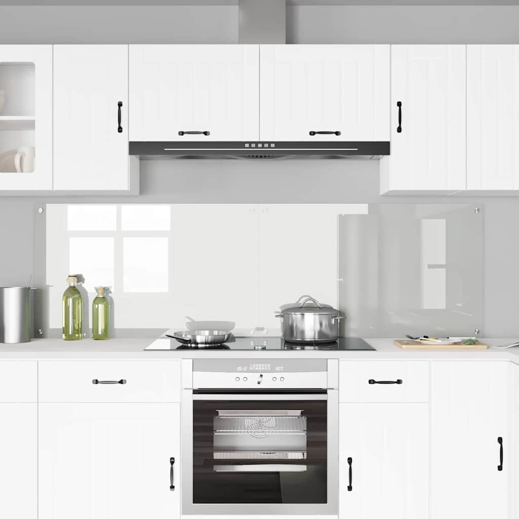 Køkkenbacksplash 2 stk. Transparent 100 x 60 cm hærdet glas