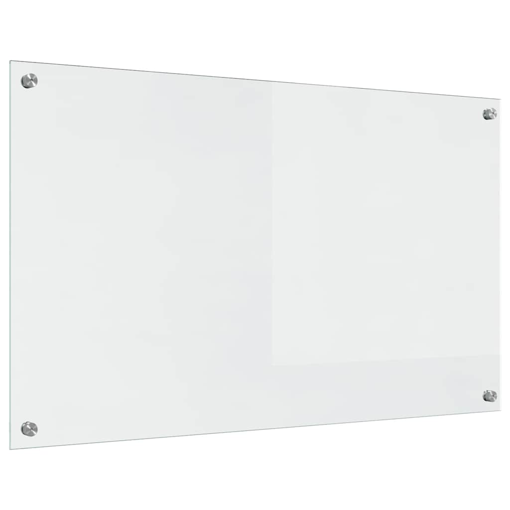 Køkkenbacksplash 2 stk. Transparent 100 x 60 cm hærdet glas