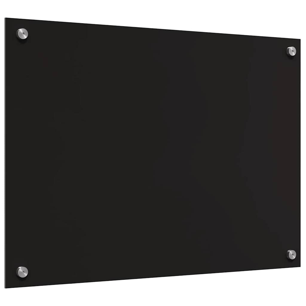 Køkkenbacksplash 2 stk. Sort 70 x 50 cm hærdet glas