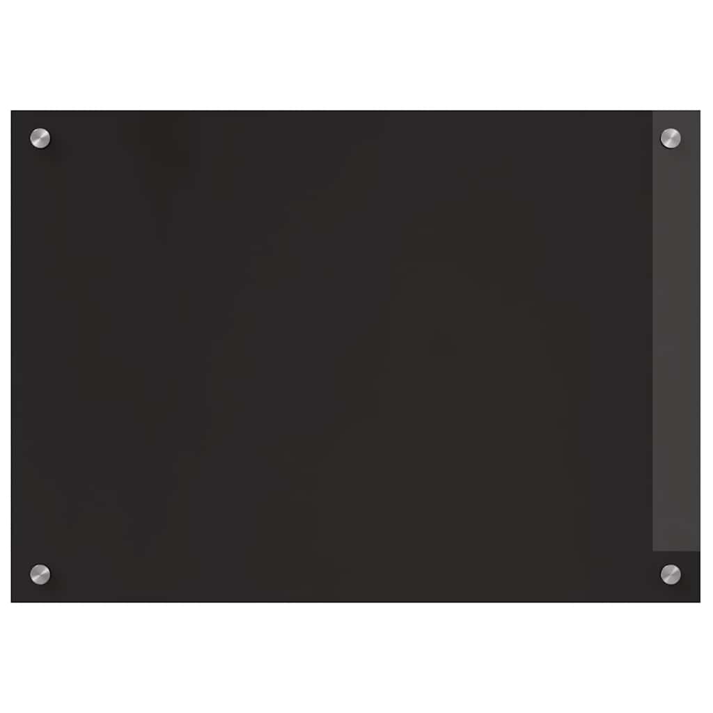 Køkkenbacksplash 2 stk. Sort 70 x 50 cm hærdet glas
