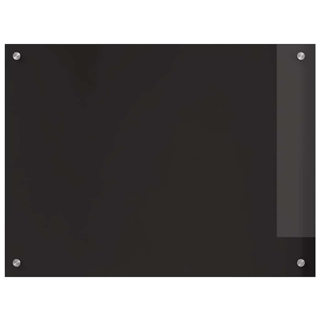 Køkkenbacksplash 2 stk. Sort 80 x 60 cm hærdet glas