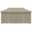 Festtelt Pop-Up 580 x 292 x 315 cm Gråbrun Oxford stof
