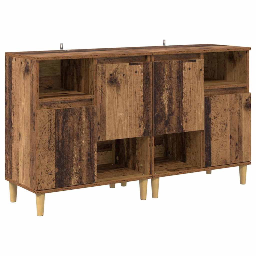 Sideboards 2 stk. Gammelt træ 60 x 35 x 70 cm Konstrueret træ