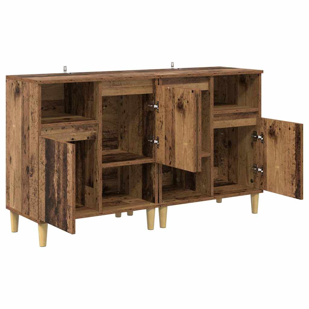 Sideboards 2 stk. Gammelt træ 60 x 35 x 70 cm Konstrueret træ