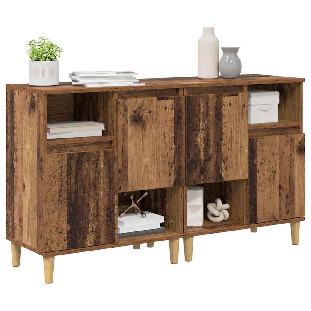 Sideboards 2 stk. Gammelt træ 60 x 35 x 70 cm Konstrueret træ