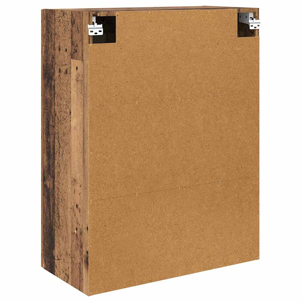 Væghængt skab 2 stk. Gammelt træ 69,5 x 34 x 90 cm