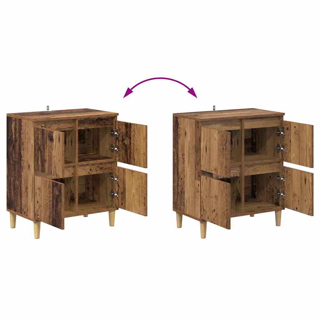 Sideboards 3 stk. Gammelt træ 60 x 35 x 70 cm Konstrueret træ