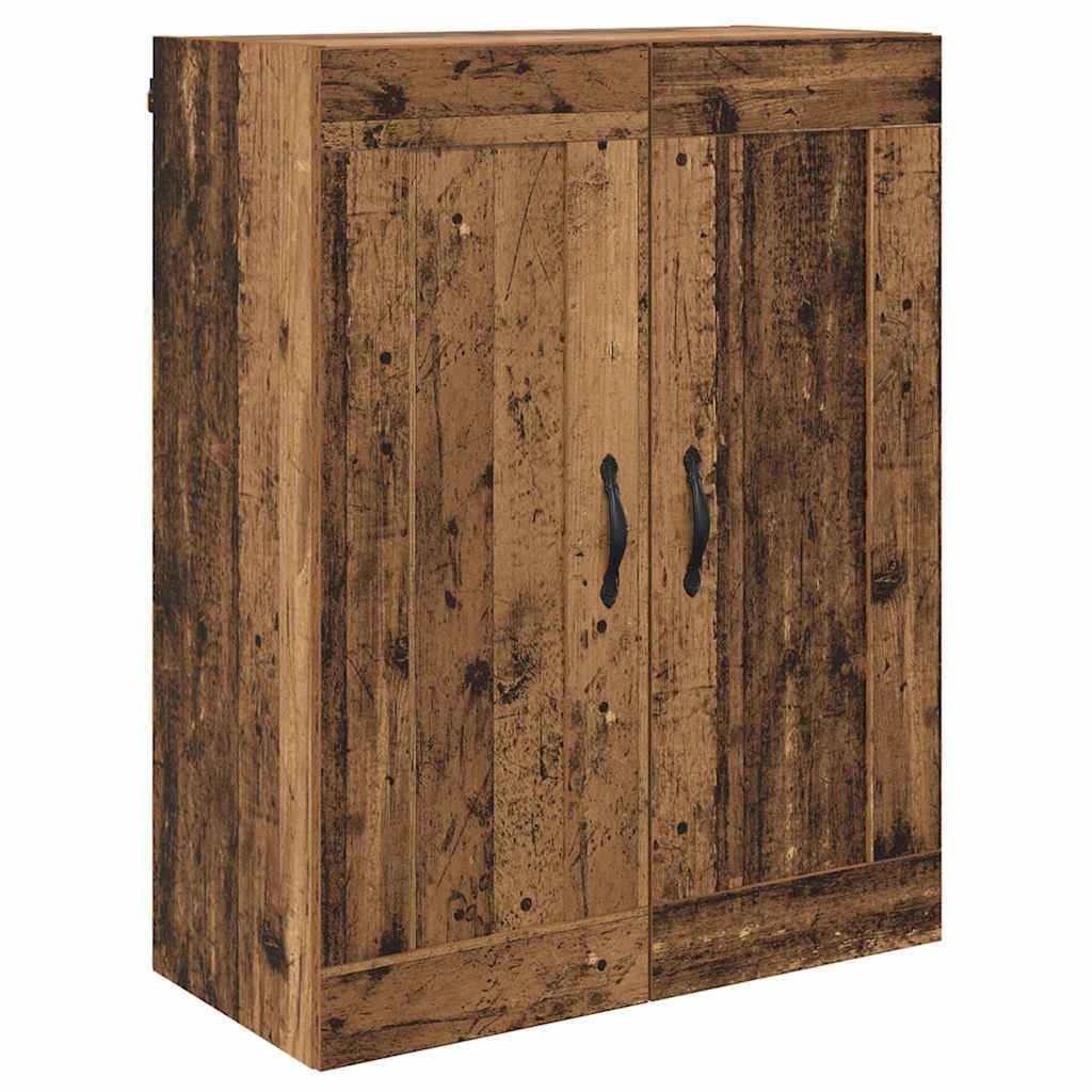Væghængt skab 2 stk. Gammelt træ 69,5 x 34 x 90 cm