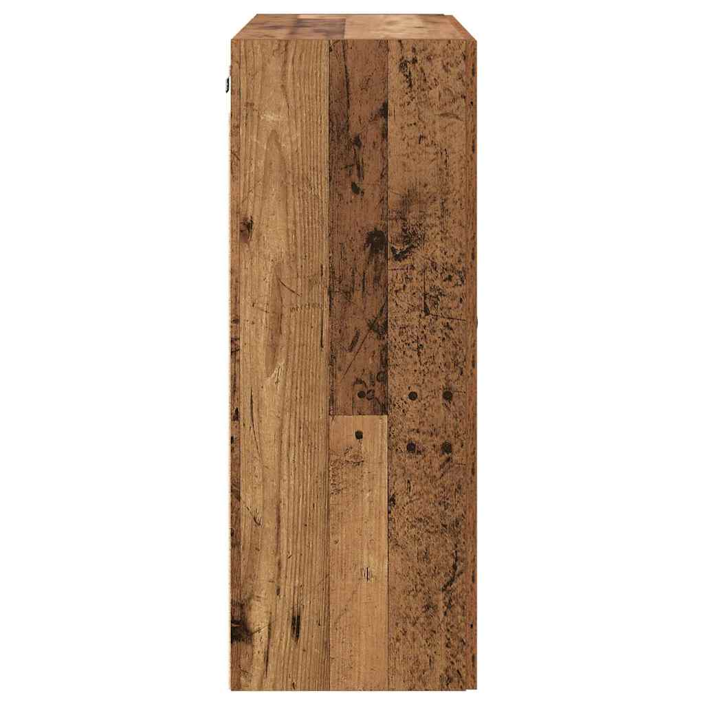 Væghængt skab 2 stk. Gammelt træ 69,5 x 34 x 90 cm