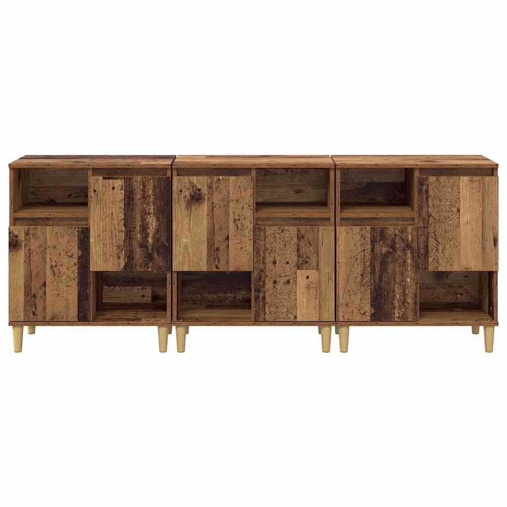 Sideboards 3 stk. Gammelt træ 60 x 35 x 70 cm Konstrueret træ