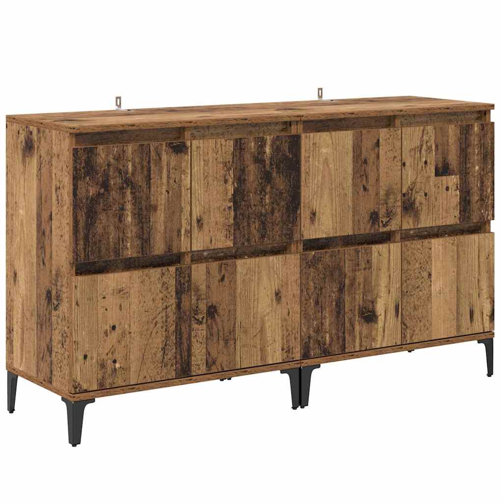 Sideboards 2 stk. Gammelt træ 60 x 35 x 70 cm Konstrueret træ