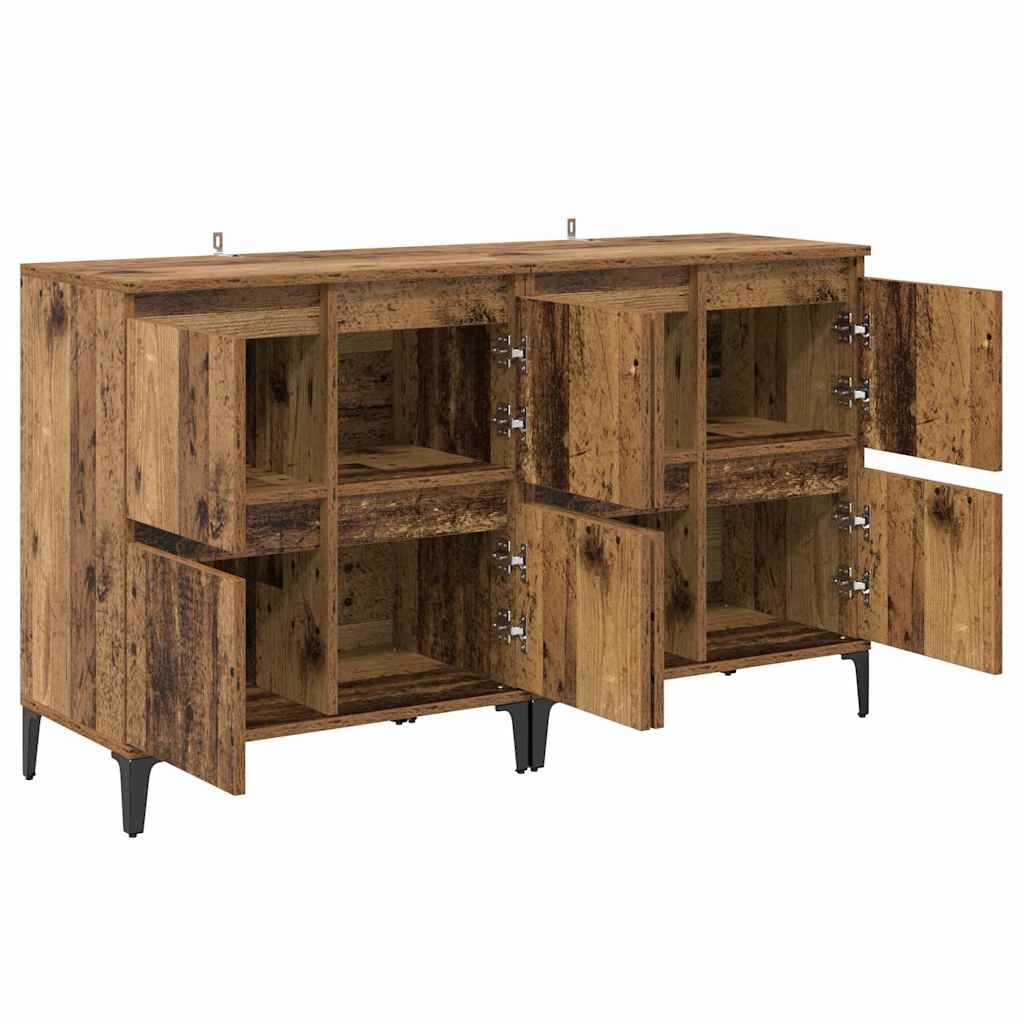 Sideboards 2 stk. Gammelt træ 60 x 35 x 70 cm Konstrueret træ
