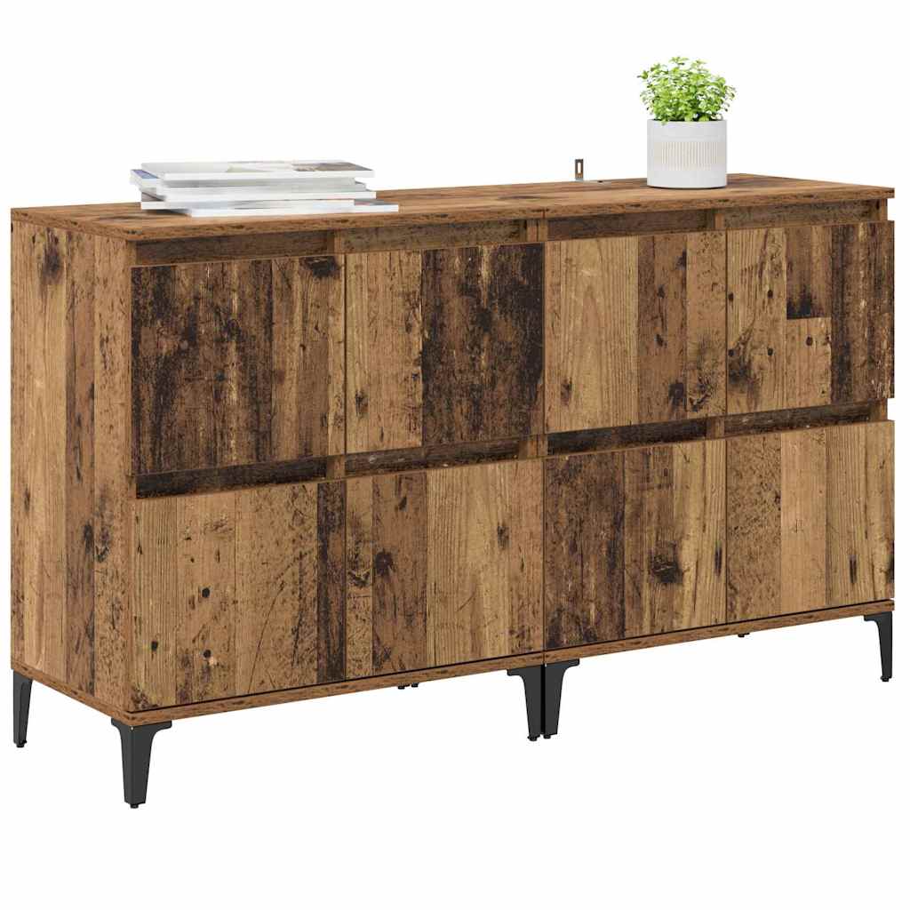 Sideboards 2 stk. Gammelt træ 60 x 35 x 70 cm Konstrueret træ