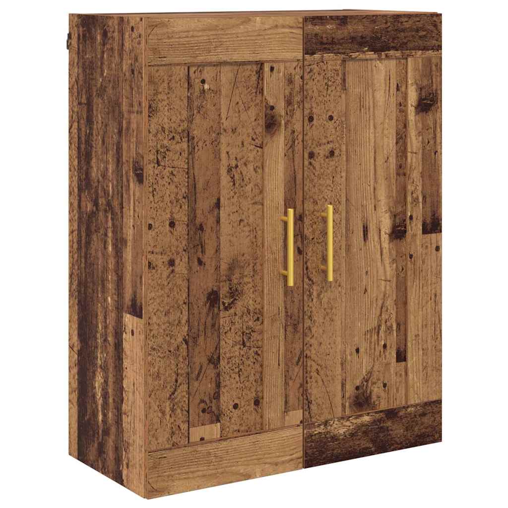 Væghængt skab 2 stk. Gammelt træ 69,5 x 34 x 90 cm