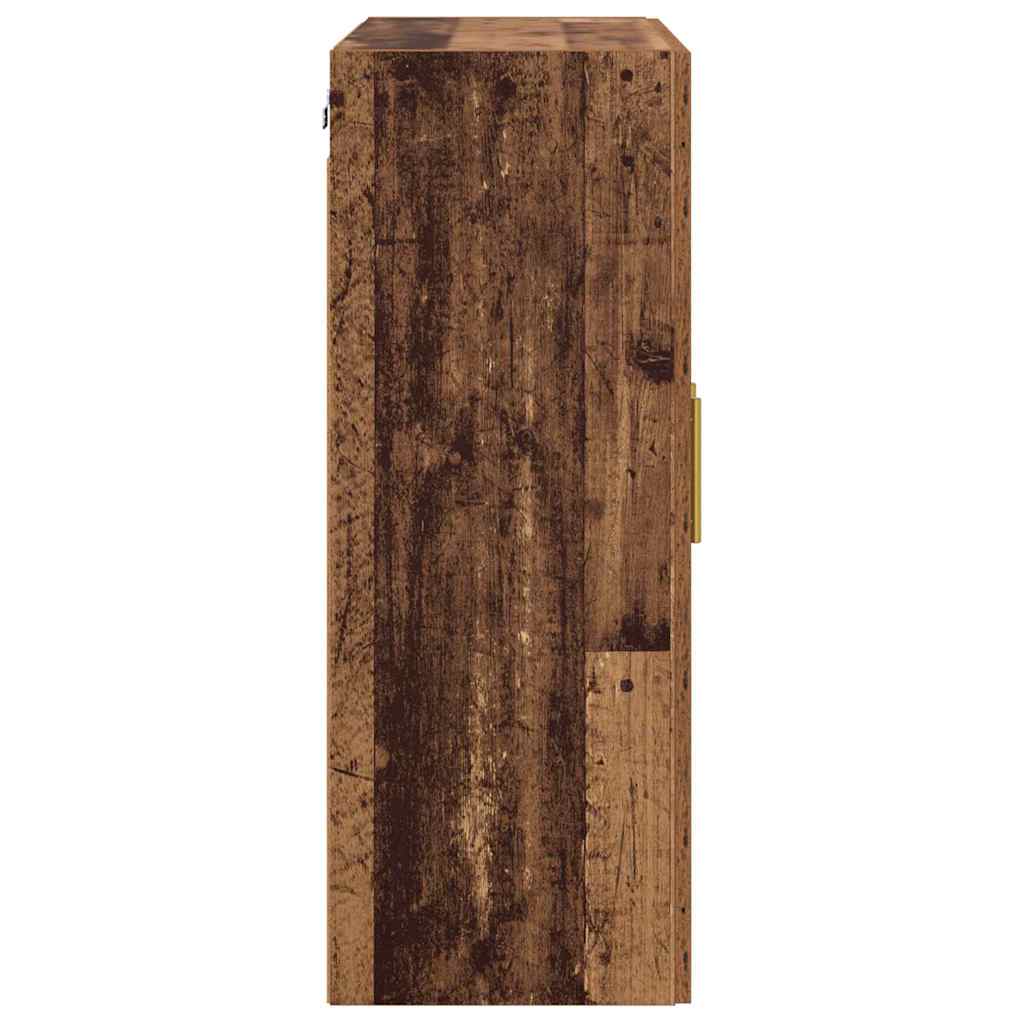Væghængt skab 2 stk. Gammelt træ 69,5 x 34 x 90 cm