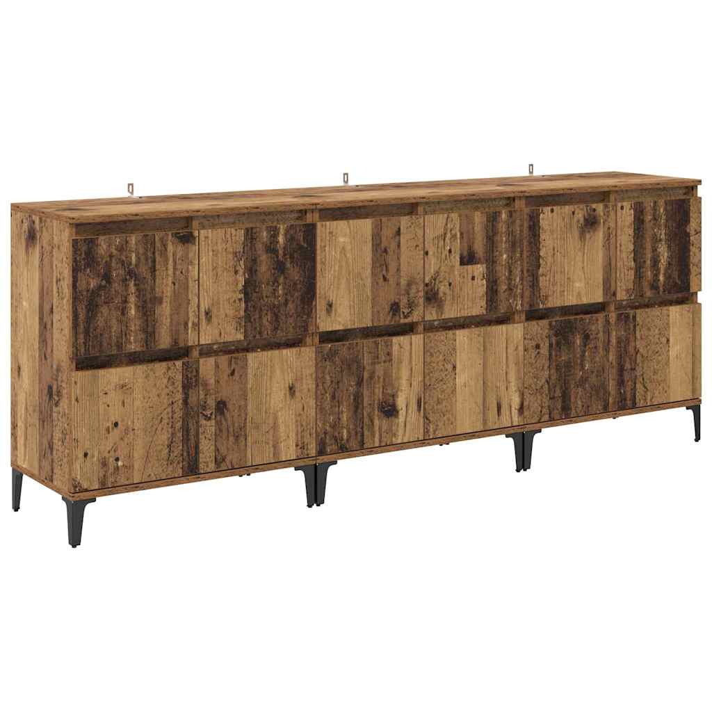Sideboards 3 stk. Gammelt træ 60 x 35 x 70 cm Konstrueret træ
