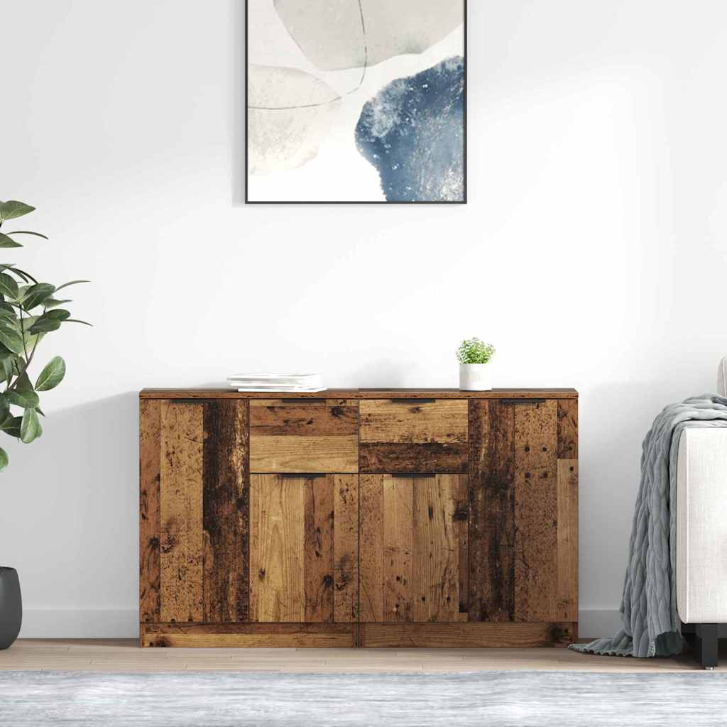 Sideboards 2 stk. Gammelt træ 60 x 30 x 70 cm Konstrueret træ