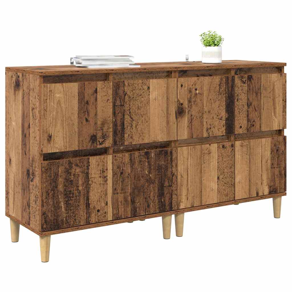 Sideboards 2 stk. Gammelt træ 60 x 35 x 70 cm Konstrueret træ