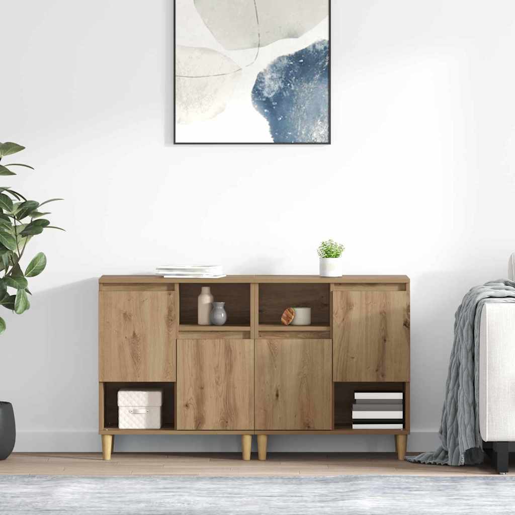 Sideboards 2 stk. Artisan Egetræ 60 x 35 x 70 cm
