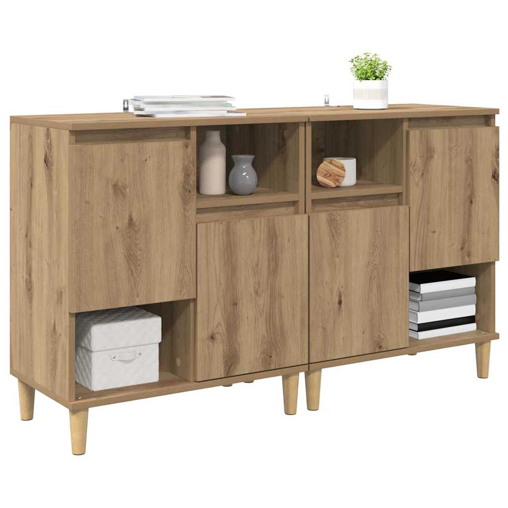 Sideboards 2 stk. Artisan Egetræ 60 x 35 x 70 cm