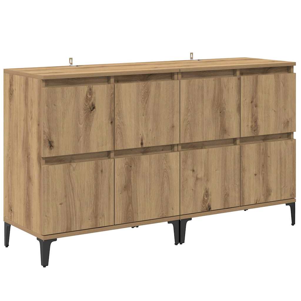 Sideboards 2 stk. Artisan Egetræ 60 x 35 x 70 cm
