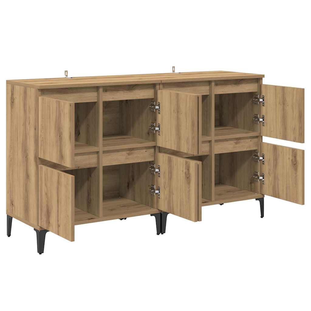 Sideboards 2 stk. Artisan Egetræ 60 x 35 x 70 cm