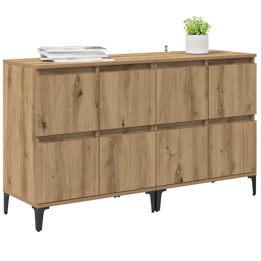 Sideboards 2 stk. Artisan Egetræ 60 x 35 x 70 cm
