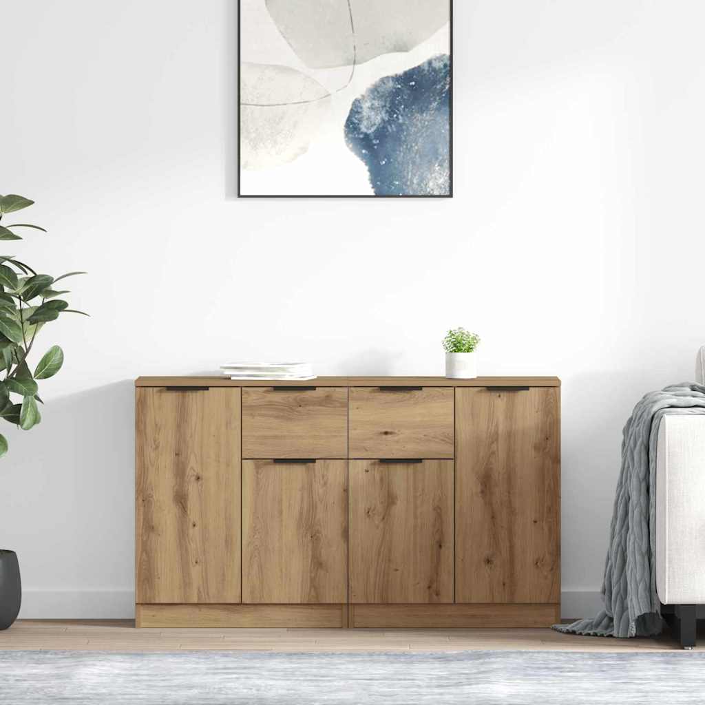 Sideboards 2 stk. Artisan Egetræ 60 x 30 x 70 cm