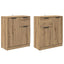 Sideboards 2 stk. Artisan Egetræ 60 x 30 x 70 cm