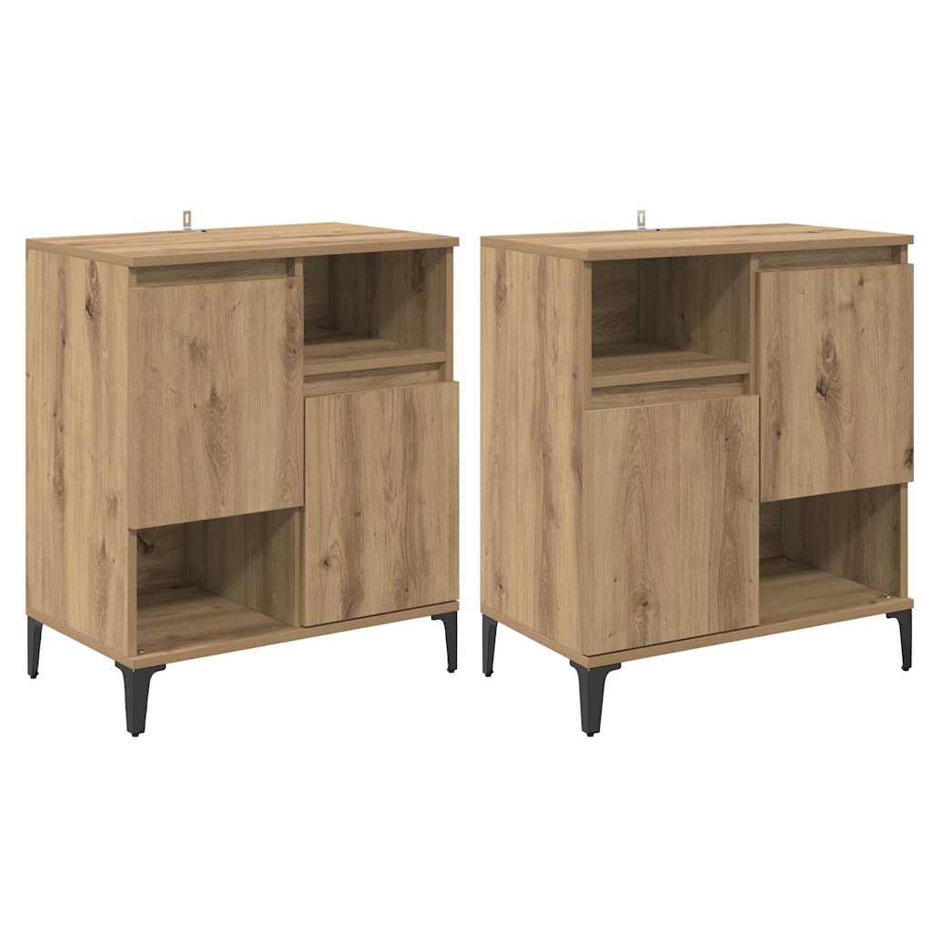 Sideboards 2 stk. Artisan Egetræ 60 x 35 x 70 cm