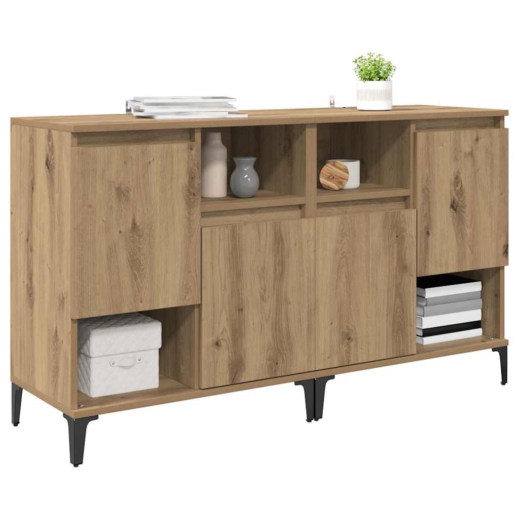 Sideboards 2 stk. Artisan Egetræ 60 x 35 x 70 cm