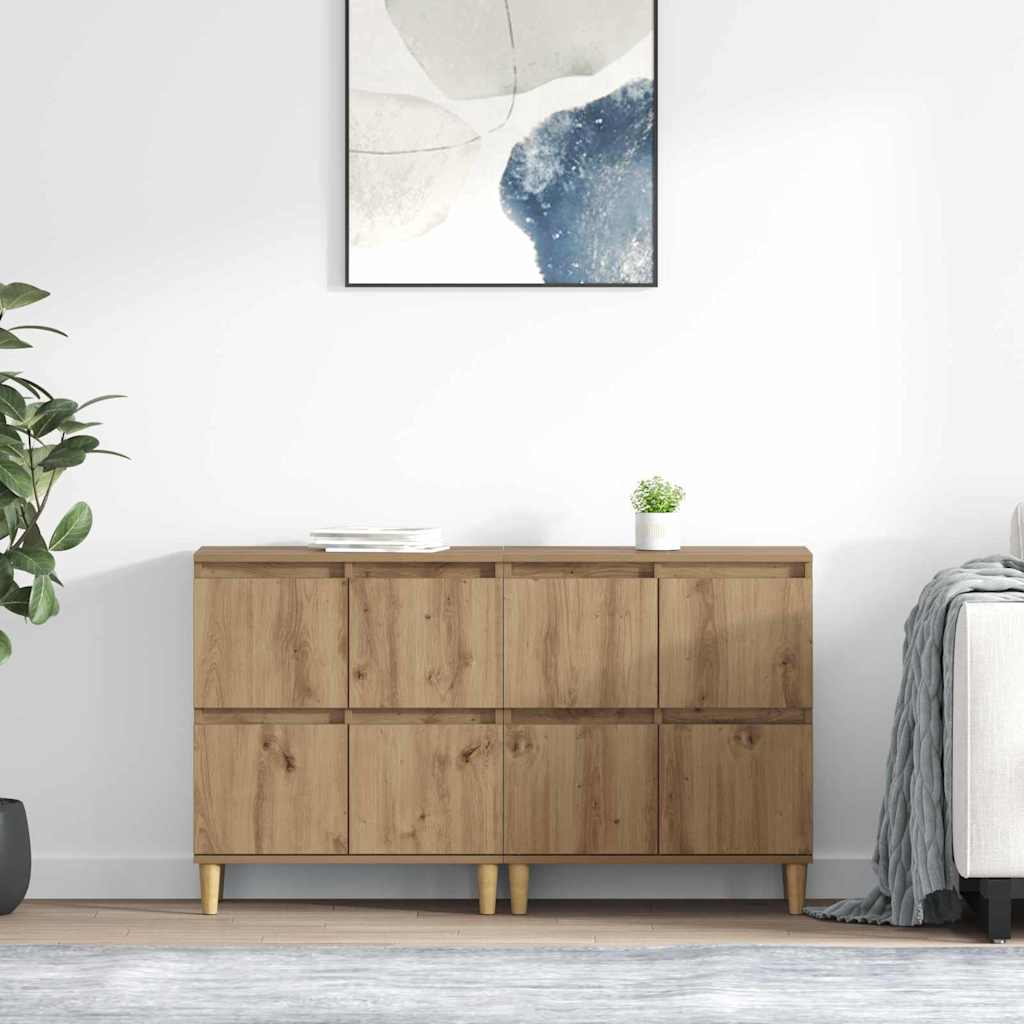 Sideboards 2 stk. Artisan Egetræ 60 x 35 x 70 cm