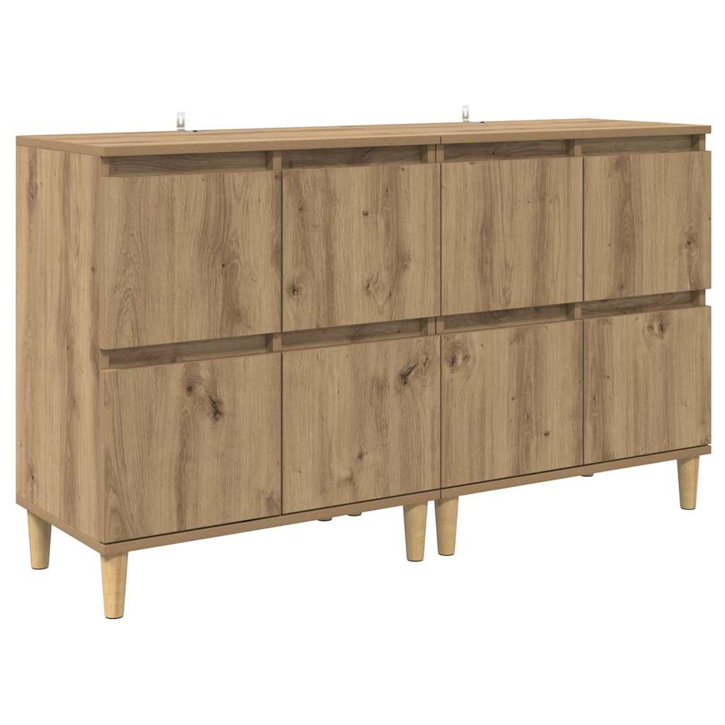 Sideboards 2 stk. Artisan Egetræ 60 x 35 x 70 cm