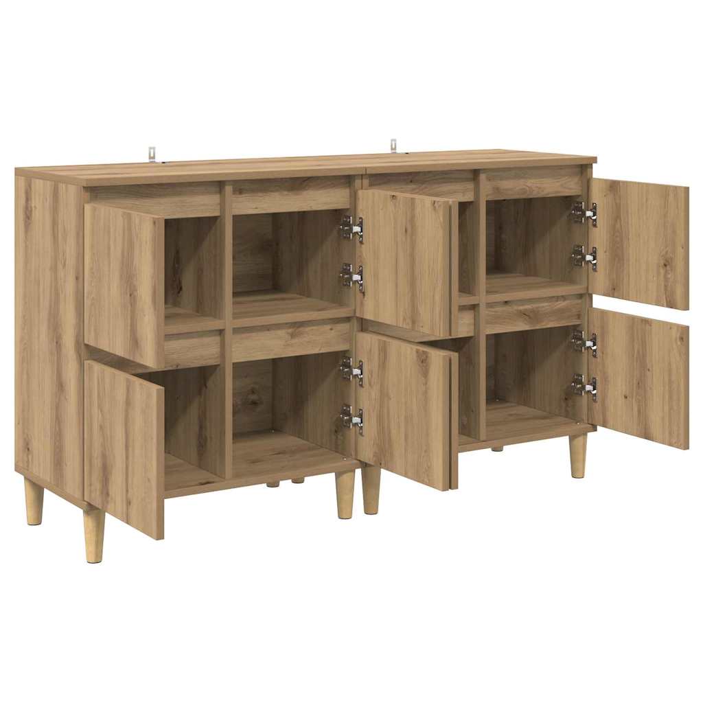 Sideboards 2 stk. Artisan Egetræ 60 x 35 x 70 cm