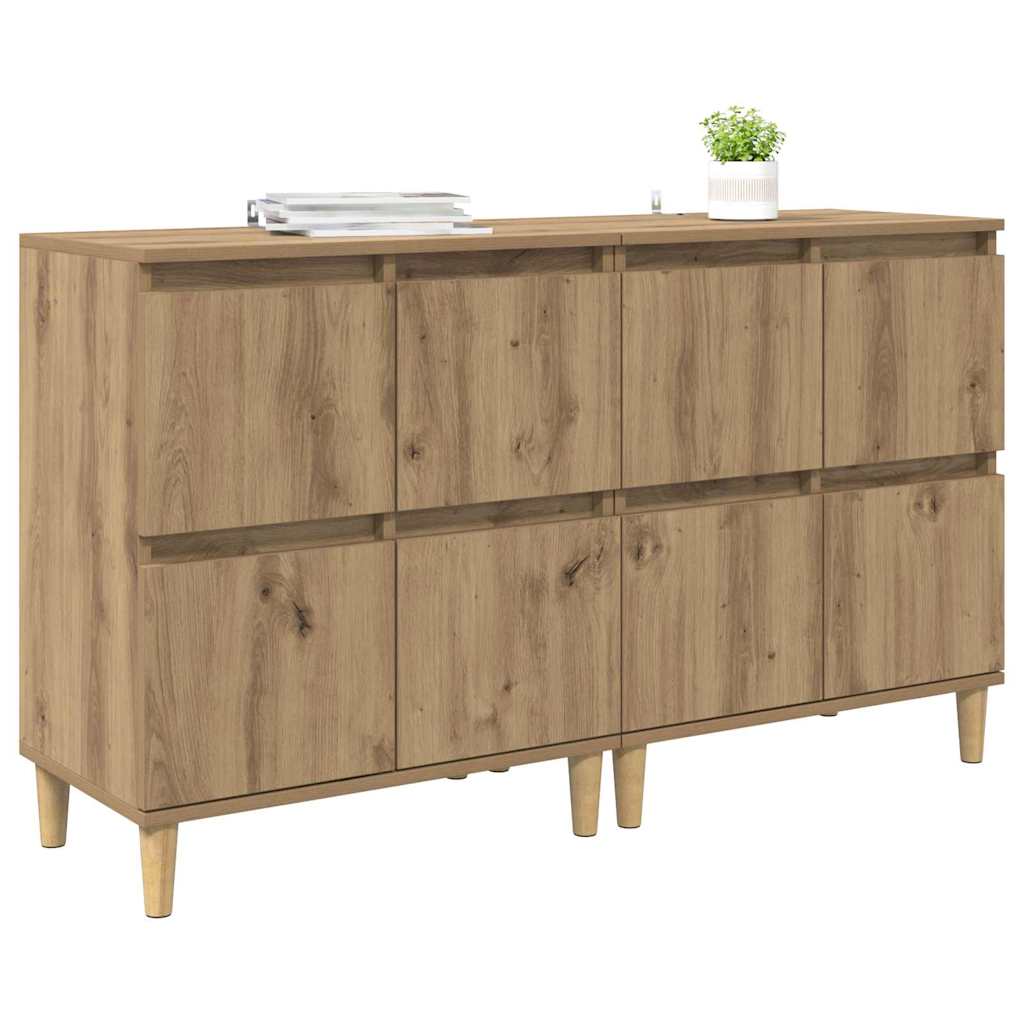 Sideboards 2 stk. Artisan Egetræ 60 x 35 x 70 cm