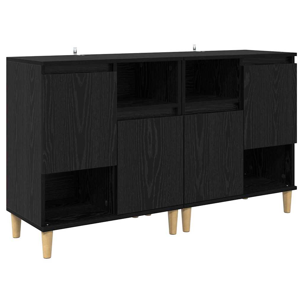 Sideboards 2 stk. Sort eg 60 x 35 x 70 cm Konstrueret træ